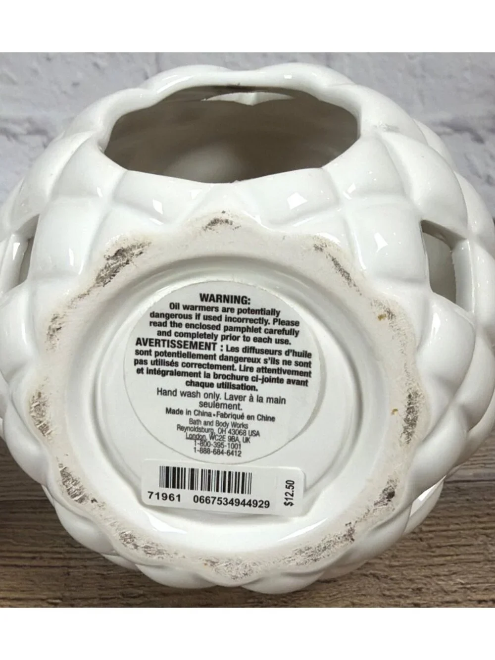 Bath & Body Works Pair Ceramic Pineapple Set Of 2 Candle Holders Oil Wax Warmer